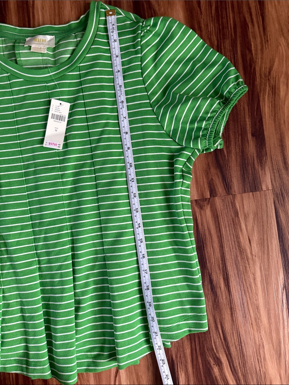Maeve by Anthropologie Green Peplum Shirt - Picture 7 of 8